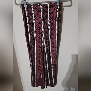 SHEIN Black and Pink Patterned Leggings